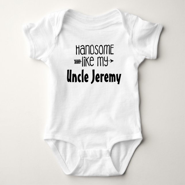 Personalised "Handsome Like My" Baby Bodysuit (Front)