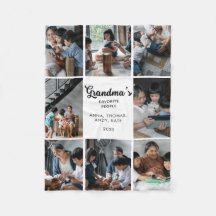 Personalised Handwritten Grandma 8 Photo Collage