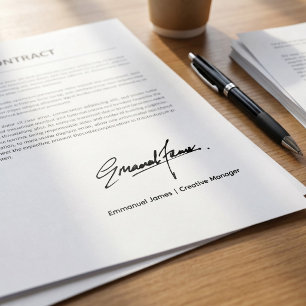 Personalised Handwritten Signature and Job Title Self-inking Stamp