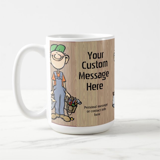 Personalised Handy Man Carpenter Painter gift Coffee Mug (Left)