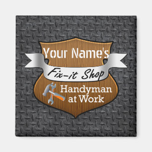 Personalised Handyman Fix-It Custom Name Magnet