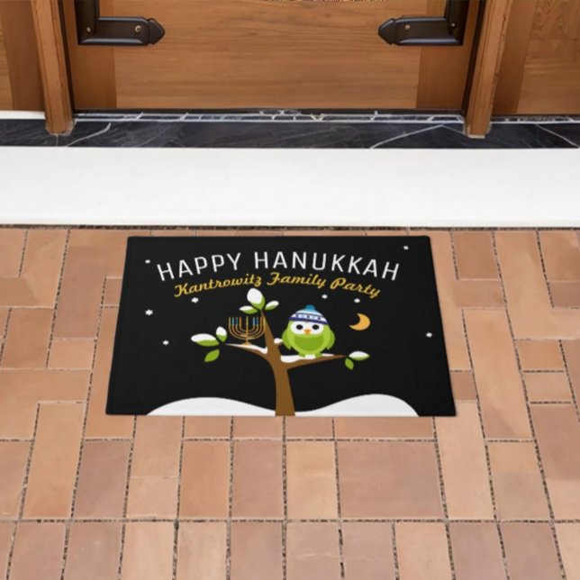Personalised Hanukkah Menorah Light up theNight Doormat (Creator Uploaded)