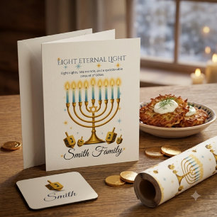 Personalised Hanukkah Note Cards Custom Eightlight