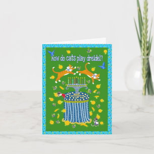 Personalised Hanukkah with Orange Tabby Cats! Card