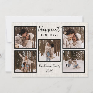 Personalised Happiest Holidays Card with Photos