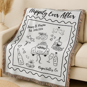 Personalised “Happily Ever After” Wedding Blanket 
