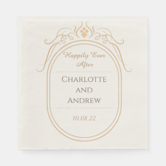 Personalised Happily Ever After Wedding Napkin