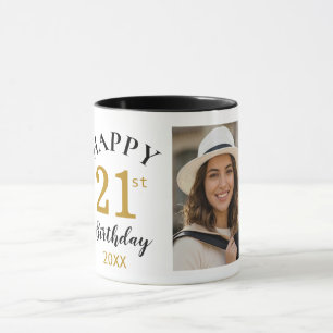 Personalised Happy 21st Birthday 5 Photo Collage Mug