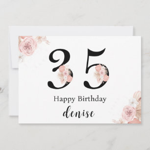 Personalised Happy 35th Birthday Card