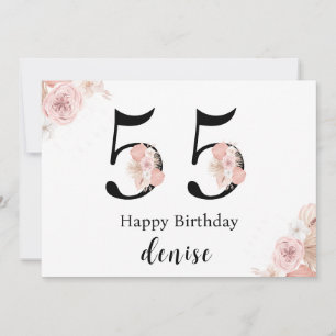 Personalised Happy 55th Birthday Card