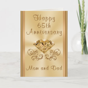 Personalised Happy 65th Wedding Anniversary Cards