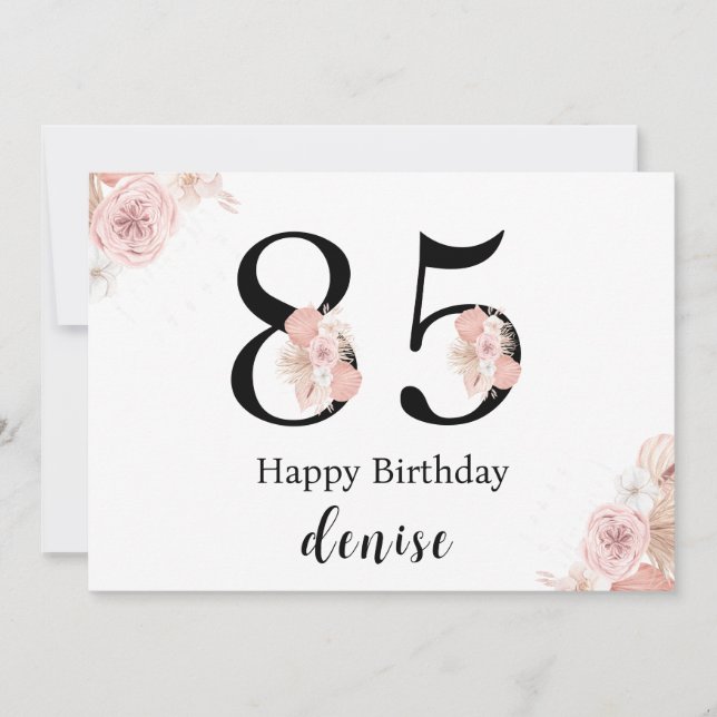 Personalised Happy 85th Birthday Card (Front)