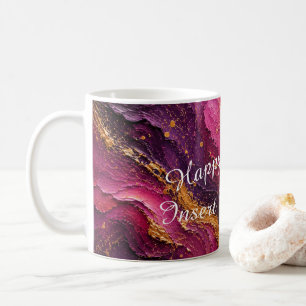 Personalised Happy Birthday August Gladiolus Mug