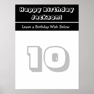 Personalised Happy Birthday Autographs Poster