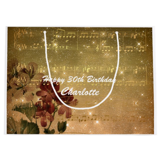 Personalised Happy Birthday Bag - Wine, Glossy (Front)