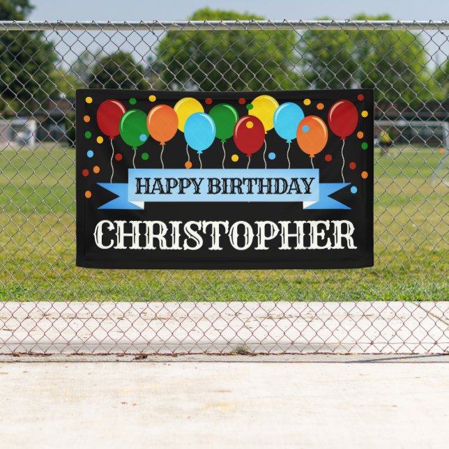 Personalised Happy Birthday Banner (Insitu)