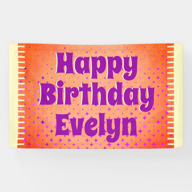 Personalised Happy Birthday Banner (Horizontal)