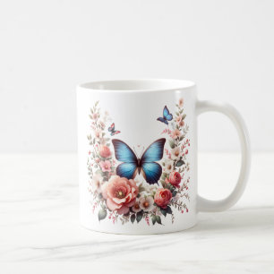 Personalised Happy Birthday Butterfly Floral-96280 Coffee Mug