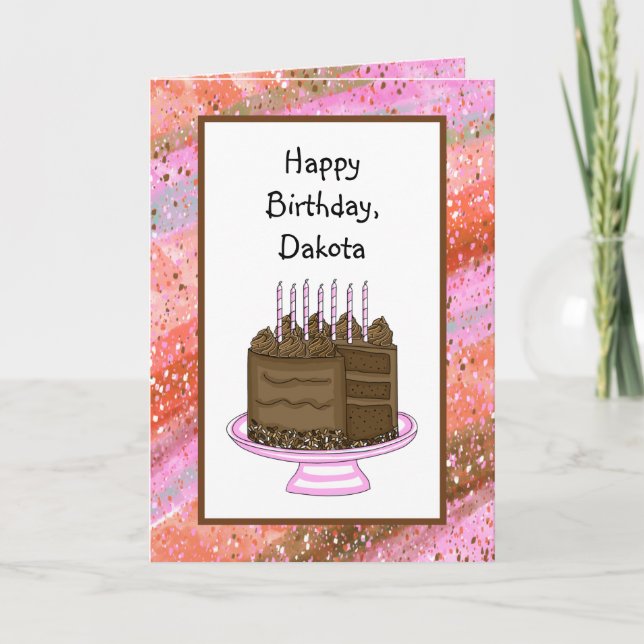 Personalised Happy Birthday   Card (Front)