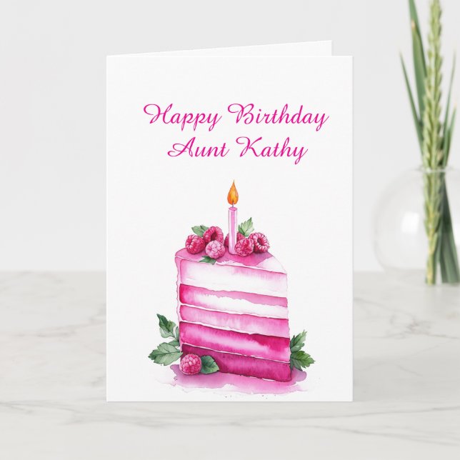 Personalised Happy Birthday Card for Aunt (Front)