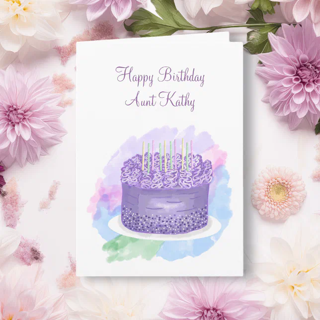 Personalised Happy Birthday Card for Aunt | Zazzle