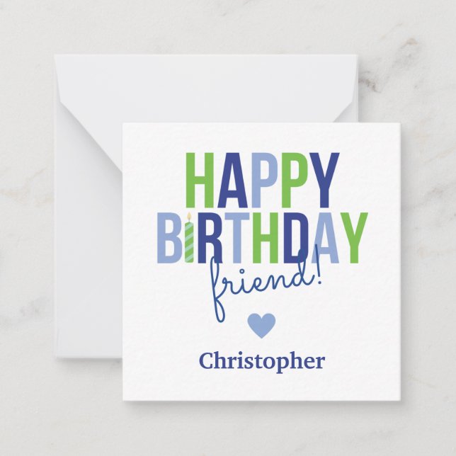 Personalised Happy Birthday Enclosure Cards (Front)