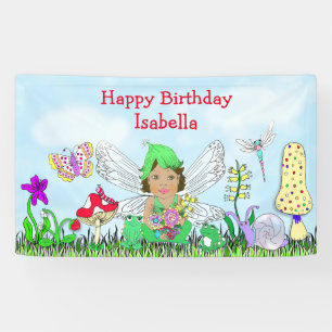 Personalised Happy Birthday Fairy Tale Themed Banner