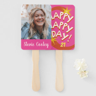Personalised Happy Birthday Fan Faces
