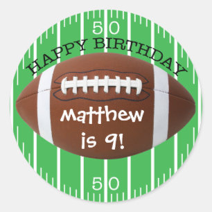 Personalised Happy Birthday Football Sticker