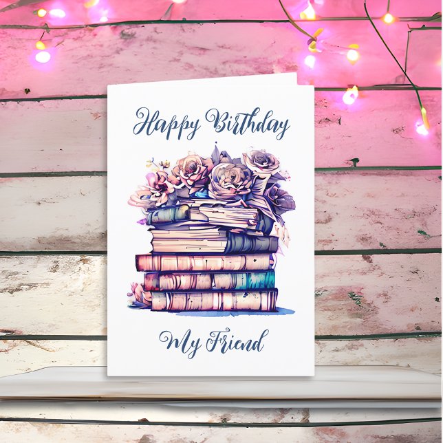 Personalised Happy Birthday for a Book Lover Card (Creator Uploaded)