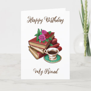 Personalised Happy Birthday for a Book Lover Card