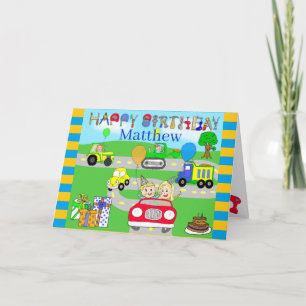Personalised Happy Birthday Little Boy's Card
