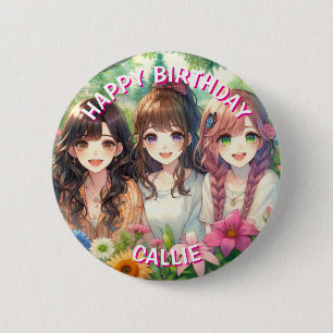 Personalised Happy Birthday Party 6 Cm Round Badge