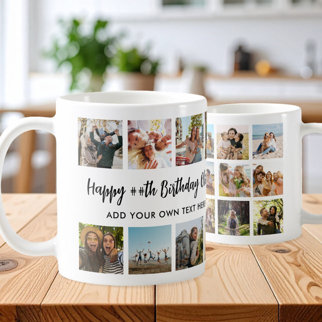 Personalised Happy Birthday Photo Collage Mug (Creator Uploaded)