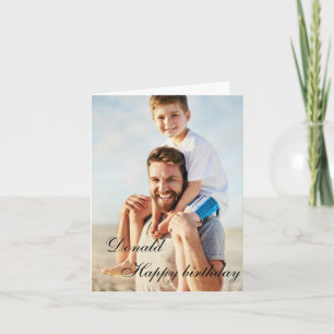 Personalised Happy Birthday Photo Colourful  Card