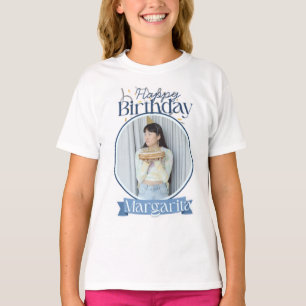Personalised Happy Birthday Photo T-Shirt Custom