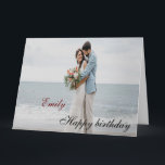 Personalised Happy Birthday Photo wife Card<br><div class="desc">Personalised Happy Birthday Photo Colourful</div>