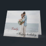 Personalised Happy Birthday Photo wife Card<br><div class="desc">Personalised Happy Birthday Photo Colourful</div>