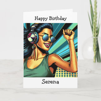 Personalised Happy Birthday | Pop Art Music Lover Card