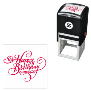 Personalised Happy Birthday Self-Inking Stamp