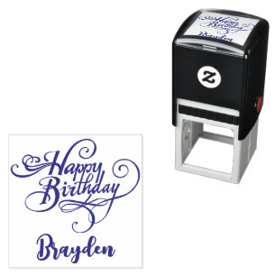 Personalised Happy Birthday Self-Inking Stamp