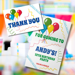 Personalised Happy Birthday Thank You Card