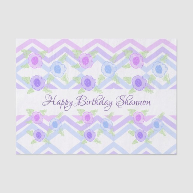 Personalised Happy Birthday Tissue Paper (Front)