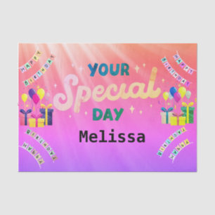 Personalised Happy Birthday Tissue Paper