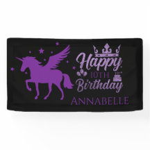 Personalised "Happy Birthday" Unicorn Banner