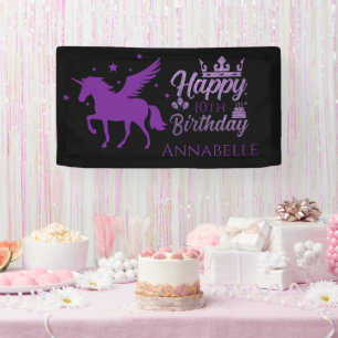 Personalised "Happy Birthday" Unicorn Banner