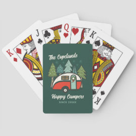 Personalised Happy Camper Playing Cards