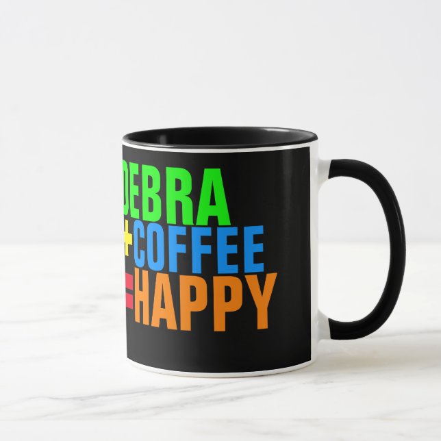 personalised happy coffee formula mug (Right)