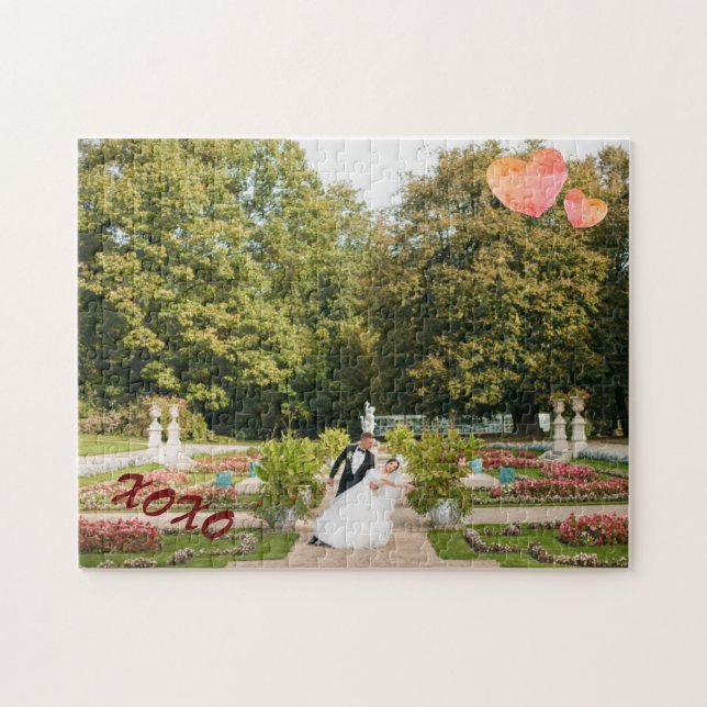 Personalised HAPPY COUPLE Love XOXO Anniversary Jigsaw Puzzle (Horizontal)