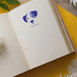 Personalised Happy Dog This Book Belongs To Self-inking Stamp